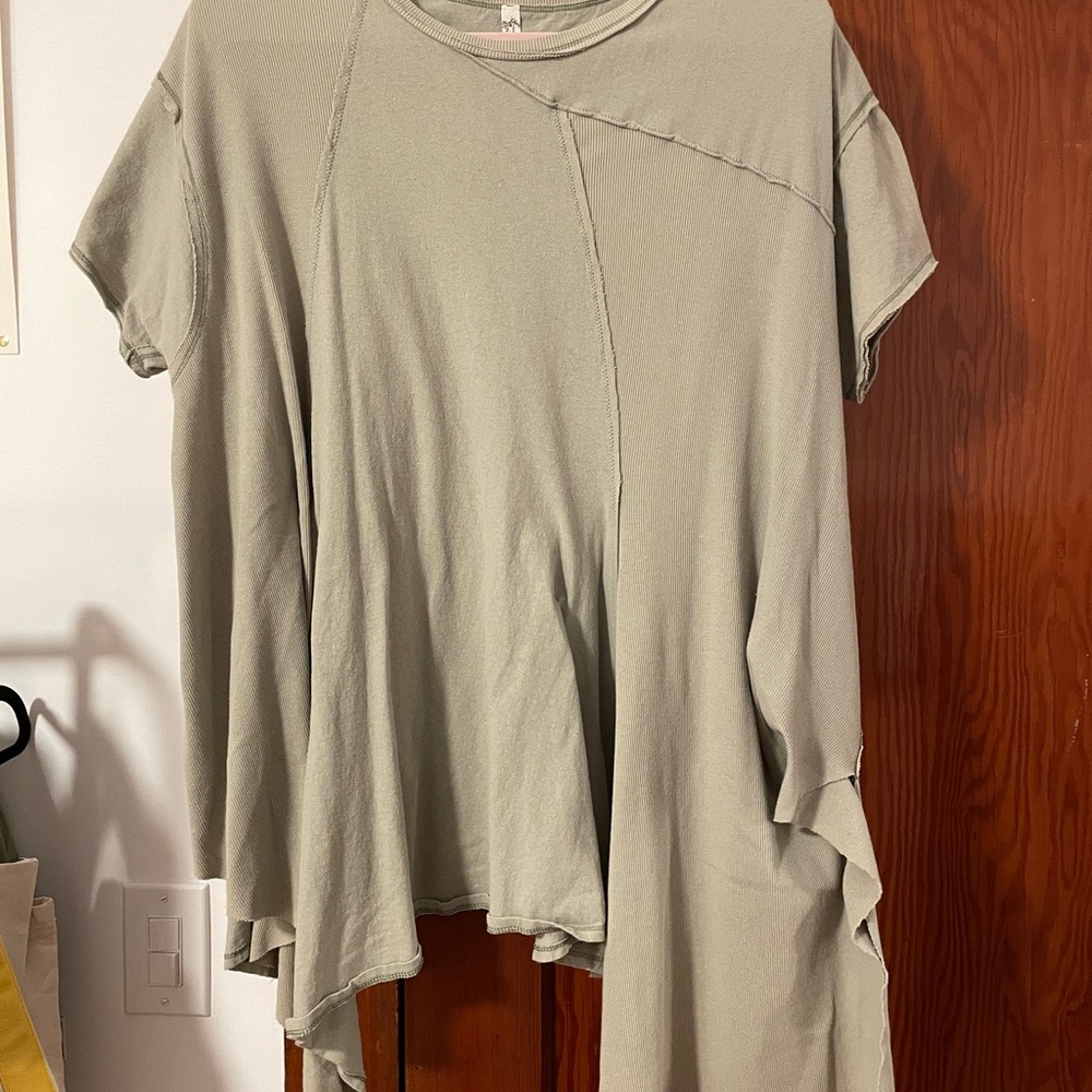 Sage Green Free People Short Sleeve Tunic